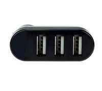 Creative - Adattatore splitter hub girevole a 3 porte USB 2.0, 180 gradi, colore: Nero