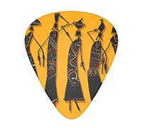 Creative African Culture Il plettro per chitarra, per chitarre acustiche, elettriche, basso - tocco naturale, confezione da 12, multicolore.