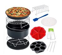 Creative Air - Kit di accessori per arrosti, 12 pezzi, con spiedini, teglia per muffin in silicone da 20,3 cm