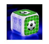 Creative Alarm Clock, Football Led Multiple Functional Colorful Color Changing Luminous Alarm Clock Student Silent Alarm Clock, Very Suitable As A Chi