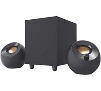 CREATIVE Altoparlanti desktop Pebble Plus 2.1 alimentati tramite USB con subwoofer down-firing e driver far-field, potenza totale fino a 8 W RMS per PC e portatili (Nero)