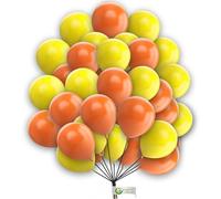 Creative Balloons Confezione di palloncini arancioni e gialli, 12,7 cm, 30 pezzi, tinta unita, per ghirlande e archi, feste, compleanni, decorazioni per matrimoni