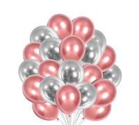 Creative Balloons Palloncini rotondi da 25,4 cm, confezione da 30, colore oro rosa e argento cromato, per matrimoni, compleanni, adulti, bambini, familiari e amici, rotondi, finitura metallica