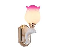 Creative Bedside Wall Lamp Indoor Wall Sconce Room Art Decor Fixtures Lighting Iron Metal Solid Wood E27 Edison Flower for Living Room Cafe Before The Mirror Luminaire De