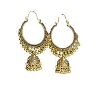 Creative Bohemian Metal Tassel Earrings, Retro Nepali Style For Women(Golden)