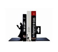 Creative Book Ends, metalli pesanti Bookends Prenota Divisori Home Office decorativo Libro Student regalo stand (Color : Black, Size : B)