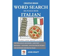 Creative Brain | Word Search Big Puzzle Book: Theme Italian: For Teens, Adults, and Seniors - Large Print - With Solution On The Back