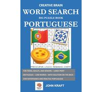 Creative Brain | Word Search Big Puzzle Book: Theme Portuguese: For Teens, Adults, and Seniors - Large Print - With Solution On The Back