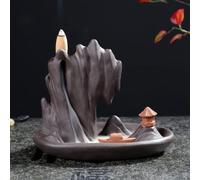 Creative Buddha Hand Incense Holder Bergamot Dragon Head Backflow Incense Burner Stick Censer for Relaxation And Home Decoration (E) (B)