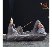 Creative Buddha Hand Incense Holder Bergamot Dragon Head Backflow Incense Burner Stick Censer for Relaxation And Home Decoration (E) (F)