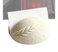 Creative Business Card Display, Dough Bread Shaped Card Holder, 1,77 x 1,77 Inches Desktop Contatto Information Storage Stand for Bakeries and Cafes, Office Desk Accessory for Meetings and Conferences
