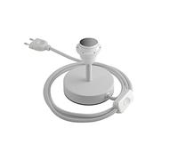 creative cables Alzaluce per Paralume - Lampada da Tavolo in Metallo - 5 cm, Bianco Opaco