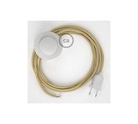 creative cables - Cablaggio per piantana, Cavo RN06 Juta 3 m. Scegli Il Colore dell'interruttore e della Spina. - Bianco