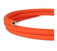 Creative-Cables Canalina passacavi modellabile linea Creative-Tube (20 mm Ø x 1 m, Arancione Fluo RF15) - Rivestimento in tessuto decorativo effetto seta