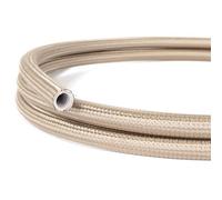 Creative-Cables Canalina passacavi modellabile linea Creative-Tube (20 mm Ø x 1 m, Cipria RM27) - Rivestimento in tessuto decorativo effetto seta - Sicurezza e qualità certificata