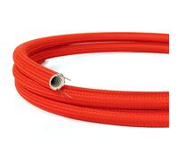 Creative-Cables Canalina passacavi modellabile linea Creative-Tube (20 mm Ø x 1 m, Rosso RM09) - Rivestimento in tessuto decorativo effetto seta