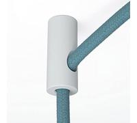 creative cables - Decentratore, gancio a soffitto per cavo elettrico tessile con fermo - Bianco