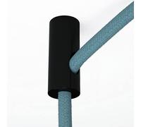 creative cables - Decentratore, Gancio a soffitto per Cavo Elettrico Tessile con Fermo - Nero