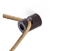 creative cables - Decentratore, Gancio a “V” a soffitto o Parete in Legno per Cavo Elettrico Tessile - Effetto Wengé