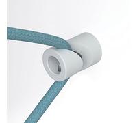 creative cables - Decentratore, gancio a 'V' a soffitto o parete per cavo elettrico tessile - Bianco