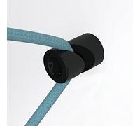 creative cables - Decentratore, gancio a 'V' a soffitto o parete per cavo elettrico tessile - Nero