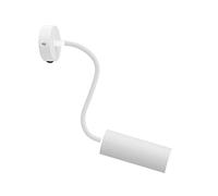 creative cables Fermaluce Flex 30 Leuchte mit Mini Baldachin mit Schalter und Strahler mit Tub-E14 Lampenschirm - con Lampadina, Bianco Opaco