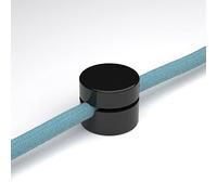 creative cables Fissaggio a Parete passacavo Universale per Cavo Tessile per Illuminazione 2x0,75 e 3x0,75 - Nero