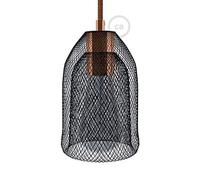 creative cables - Gabbia paralume GhostBell in metallo con kit portalampada E27 - Nero - Rame