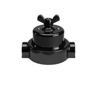 Creative-Cables Interruttore/Deviatore Kit con dado a farfalla e base in porcellana - (Nero con dado nero, Ø 66,5 mm, h 69 mm, 2 uscite) - Compatibile con Creative-Tubes - Fissaggio a parete