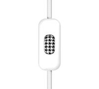 Creative-Cables Interruttore Unipolare rompifilo Creative Switch - (Bianco con interruttore pied de poule, 60 x 25 mm H 15 mm) - Tensione 250V - Carico 2A