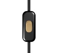 Creative-Cables Interruttore Unipolare rompifilo Creative Switch - (Nero con pulsante bronzo, 60 x 25 mm H 15 mm) - Tensione 250V - Carico 2A