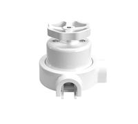 Creative-Cables Kit interruttore/deviatore con manopola e base a 2 uscite (Bianco con manopola bianca, Interruttore Ø 66,5 mm, Base Ø 110 mm) - In porcellana - Per Creative-Tubes