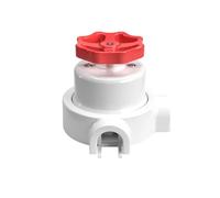 Creative-Cables Kit interruttore/deviatore con manopola e base a 2 uscite (Bianco con manopola rossa, Interruttore Ø 66,5 mm, Base Ø 110 mm) - In porcellana - Per Creative-Tubes