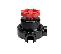 Creative-Cables Kit interruttore/deviatore con manopola e base a 2 uscite (Nero con manopola rossa, Interruttore Ø 66,5 mm, Base Ø 110 mm) - In porcellana - Per Creative-Tubes