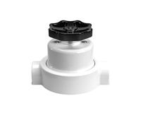 Creative-Cables Kit Interruttore/Deviatore con manopola e base per Creative-Tubes - (Bianco con manopola nera, 2 uscite in linea, Ø interruttore 66,5 mm) - In porcellana - Fissaggio a parete