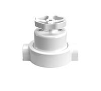 Creative-Cables Kit Interruttore/Deviatore con manopola e base per Creative-Tubes - (Bianco con manopola bianca, 2 uscite in linea, Ø interruttore 66,5 mm) - In porcellana - Fissaggio a parete