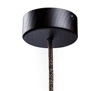 creative cables - Kit Mini rosone cilindrico in Legno a 1 Foro Centrale - Effetto Wengé