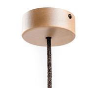 creative cables - Kit Mini rosone cilindrico in Legno a 1 Foro Centrale - Neutro