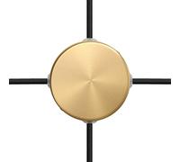 creative cables Kit Mini rosone cilindrico in Metallo a 4 Fori Laterali (Scatola di derivazione) - Bronzo Satinato