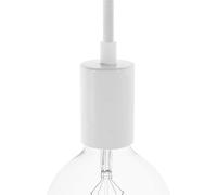 creative cables Kit portalampada cilindrico E27 (Bianco Opaco, Ø42 mm x H62 mm) - serracavo conico in termoplastica incluso - Ideale per creare sospensioni luminose personalizzate