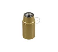 creative cables Kit Portalampada E14 in bachelite (27 mm Ø x 55 mm, oro) - Morsetti a vite per cavi 0,5-2,5 mm² - Fissaggio con niples filettato M10x1 e vite di blocco