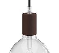 creative cables - Kit portalampada E27 cilindrico in Metallo - Conico, Ruggine Scura Verniciata