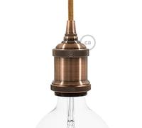 creative cables - Kit portalampada E27 in alluminio vintage - Rame