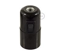 creative cables - Kit portalampada E27 in bakelite con Interruttore - Nero