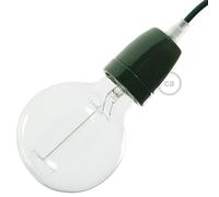 creative cables - Kit portalampada E27 in Porcellana - Verde