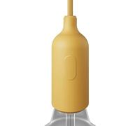 creative cables - Kit portalampada E27 in Silicone con Interruttore e serracavo nascosti - Mostarda