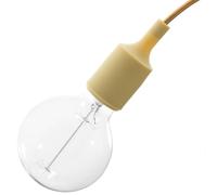 creative cables Kit Portalampada E27 in silicone (nocciola, 100 mm x 47 mm Ø) - Resistente a temperature da -40°C a +230°C - Compatibile con cavi da 0,50 a 2,50 mm²