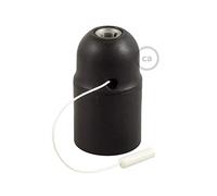 creative cables - Kit portalampada E27 in termoplastica con Interruttore a Tirante - Nero