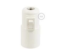 creative cables - Kit portalampada E27 in termoplastica con Interruttore - Bianco