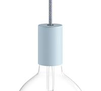 creative cables - Kit portalampada E27 Pastel in Metallo con serracavo Nascosto - Blu Carta da Zucchero